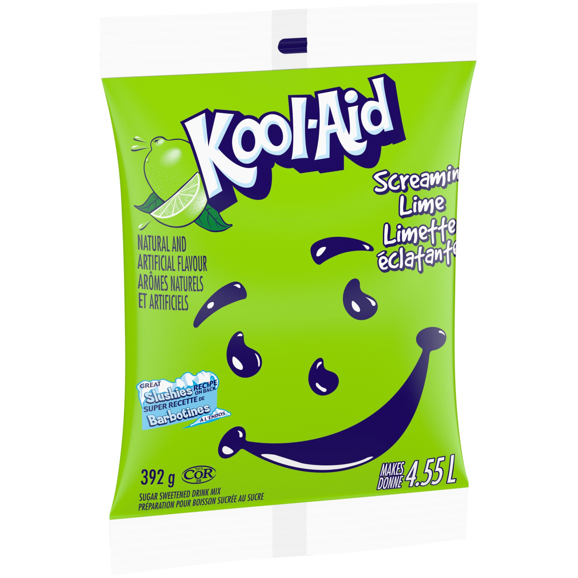 Amazon.com : Kool-Aid Screamin' Lime Powdered Drink Mix, 392g/13.8